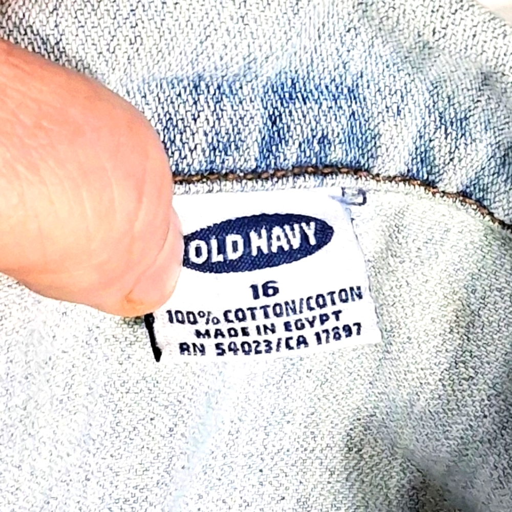 Women's Size 16 Old Navy Light Blue Button Down Denim/Jean Jacket - Picture 2 of 9